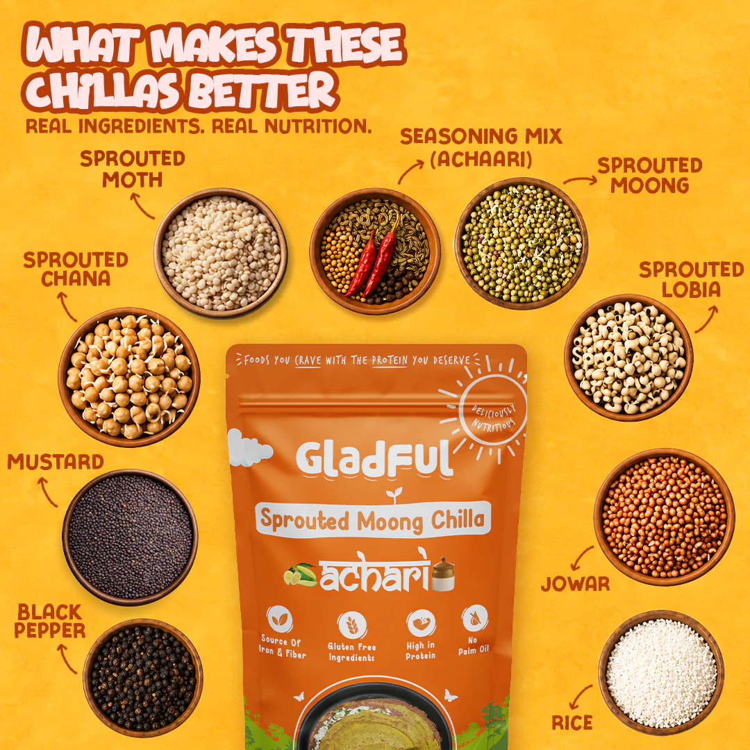 Sprouted Moong Dal Achari Chilla - 200gms - Image 5