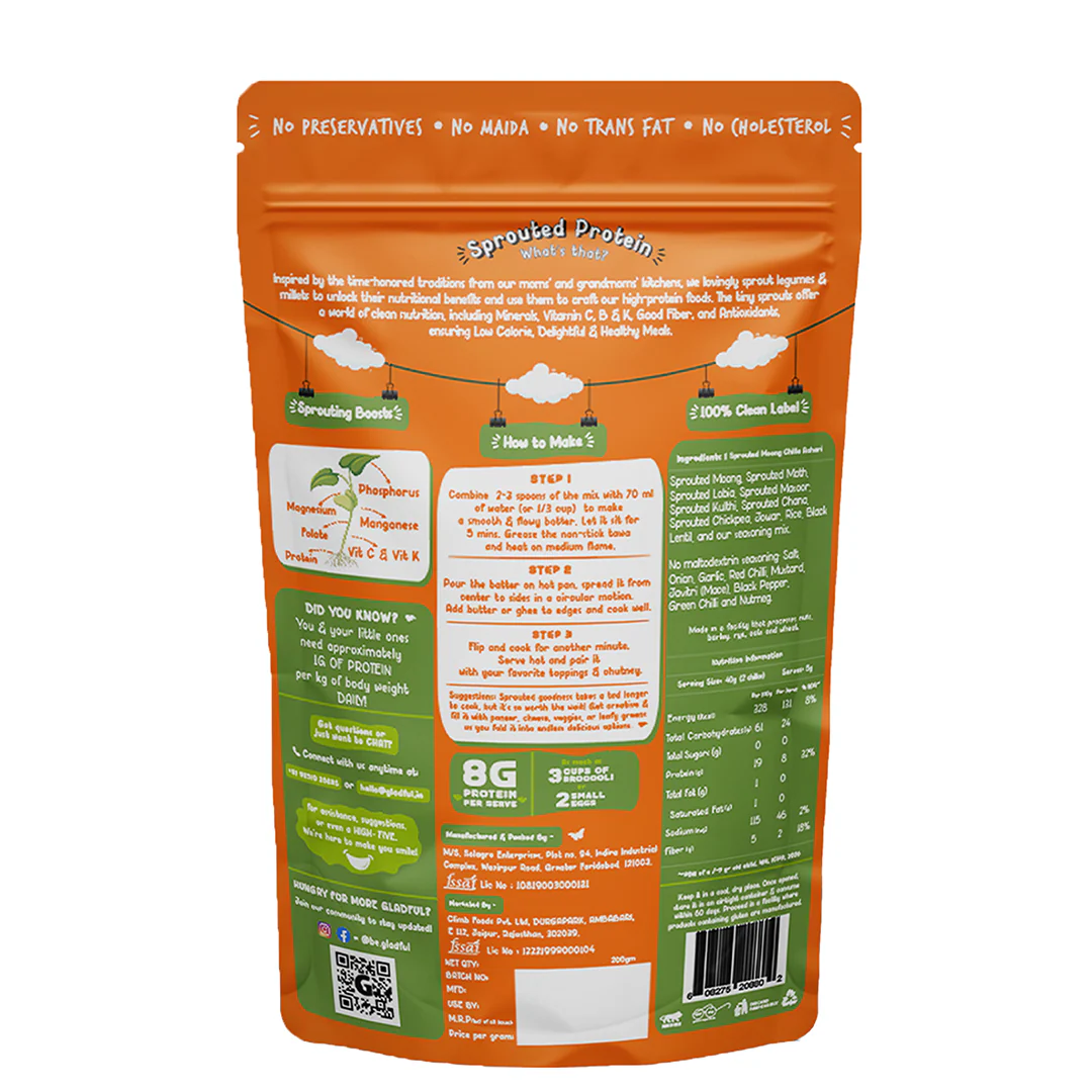 Sprouted Moong Dal Achari Chilla - 200gms - Image 9