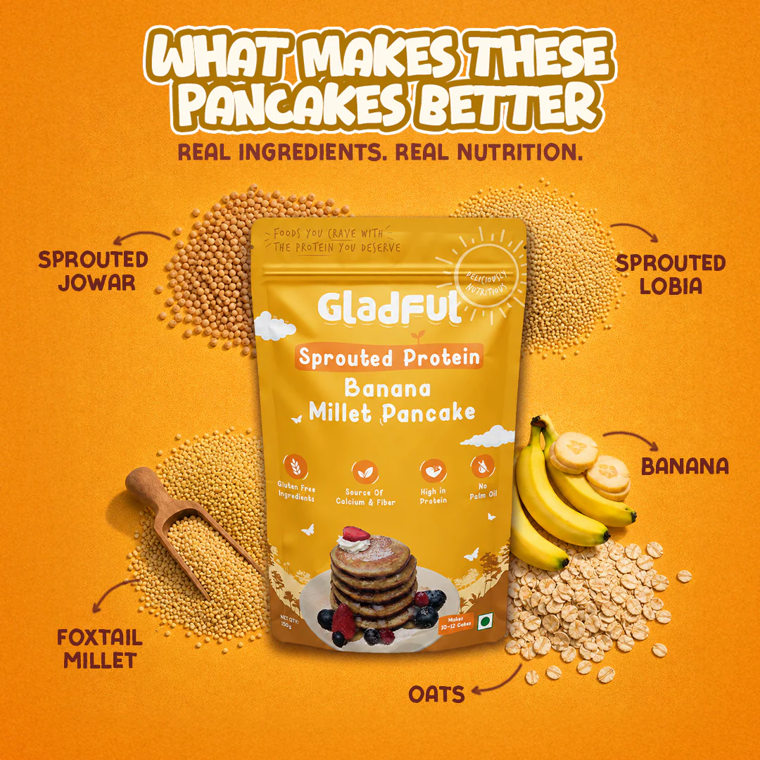 Banana Pancake Mix with Jowar and Oatss  -  150gms - Image 3