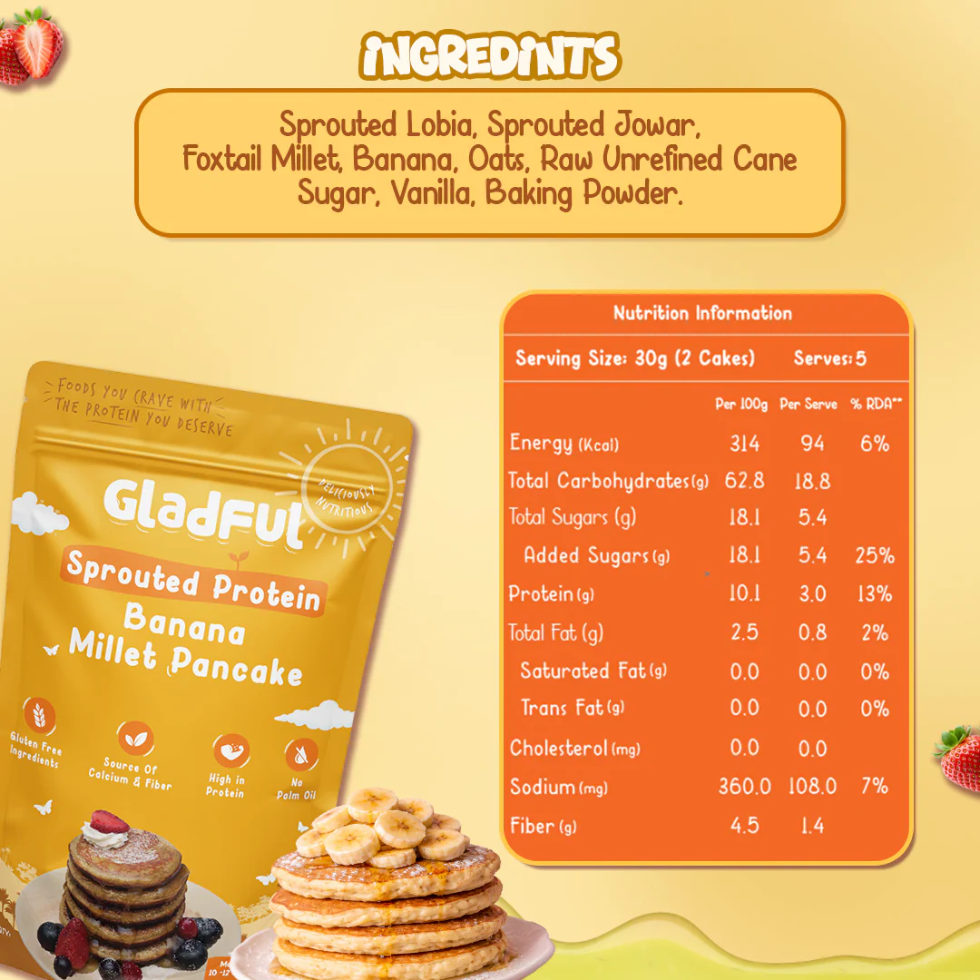 Banana Pancake Mix with Jowar and Oatss  -  150gms - Image 7