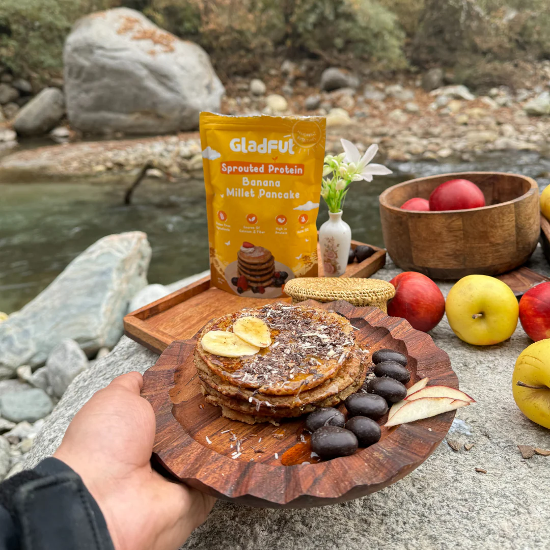 Banana Pancake Mix with sprouted Millets and Lobia Masoor Protein -  Pack of 2 - Image 2