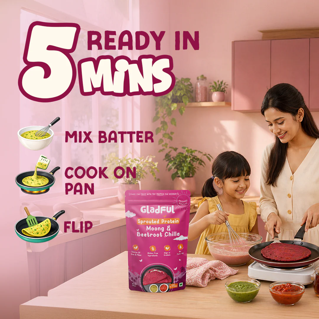 Beetroot Sprouted Moong Dal Chilla - 200gms - Image 7