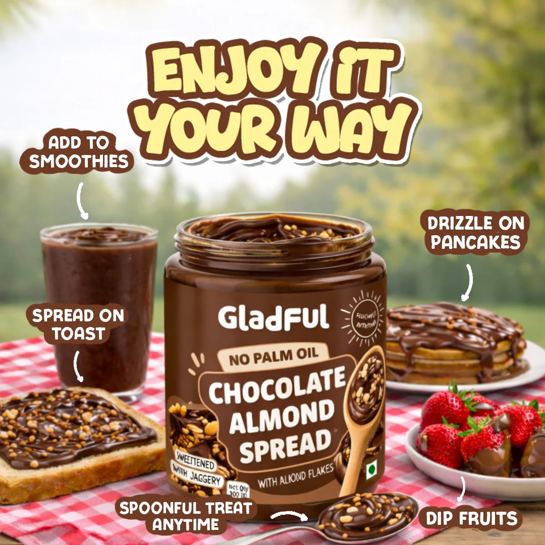 Gladful Chocolate Almond Spread 300g - Image 6