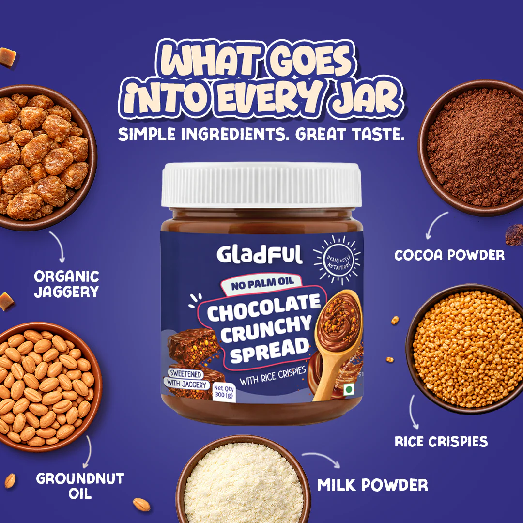Gladful Chocolate Crunchy Spread 300g - Image 4