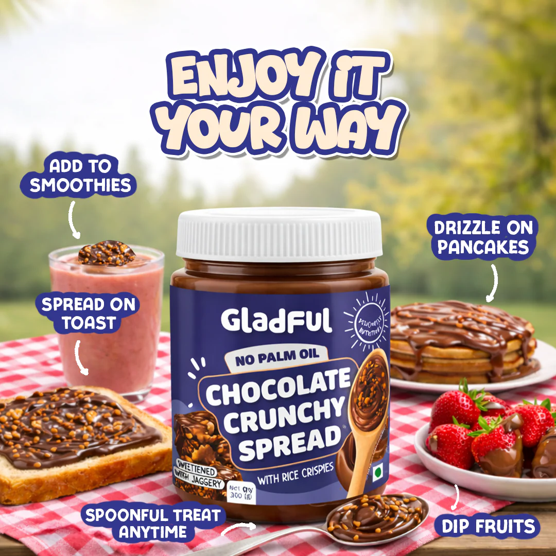 Gladful Chocolate Crunchy Spread 300g - Image 6