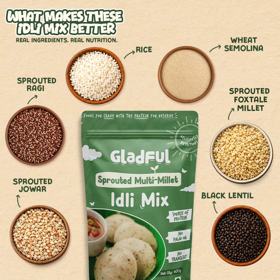 Multi - Millet Instant Idli Mix - 400gms - Image 5