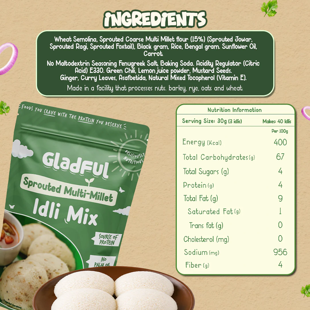 Multi - Millet Instant Idli Mix - 400gms - Image 8
