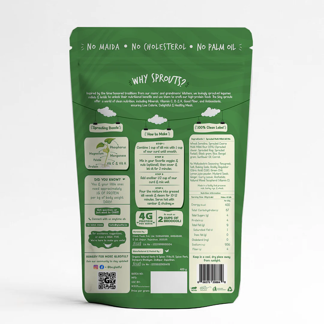 Multi - Millet Instant Idli Mix - 400gms - Image 9