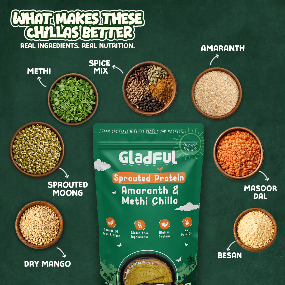 No Onion and No Garlic Methi & Amaranth Chilla Mix - 200gm - Image 5