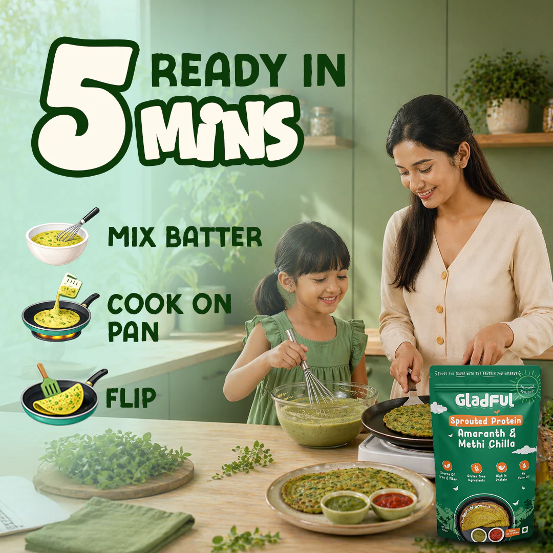 No Onion and No Garlic Methi & Amaranth Chilla Mix - 200gm - Image 7