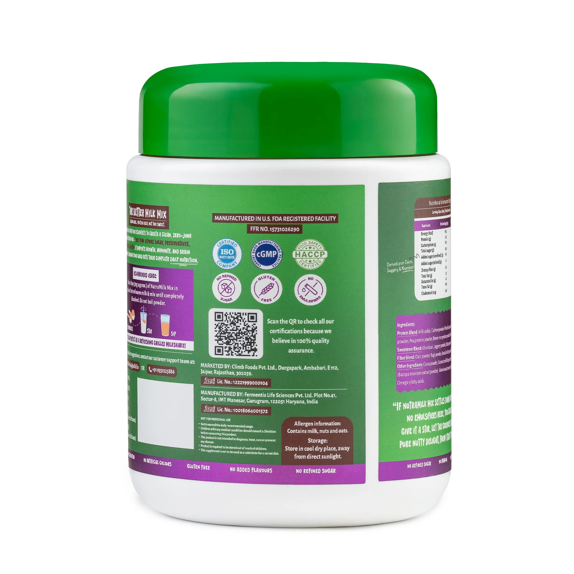 NutraMilk Mix 2+ yrs | Chocolate | High Protein | No Refined Sugar (400g) - Image 10