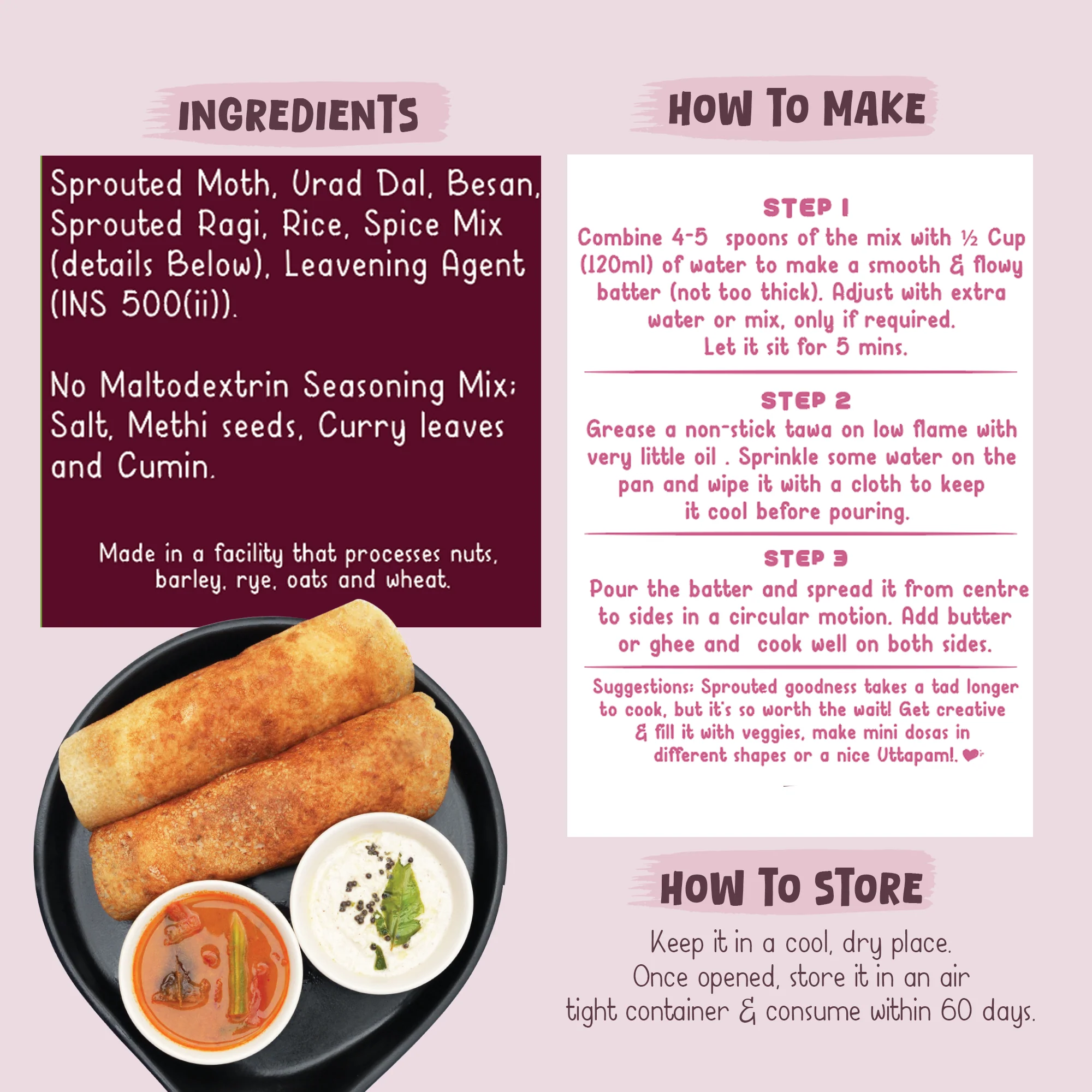 Ragi Dosa Instant Mix - Pack of 2 - Image 4
