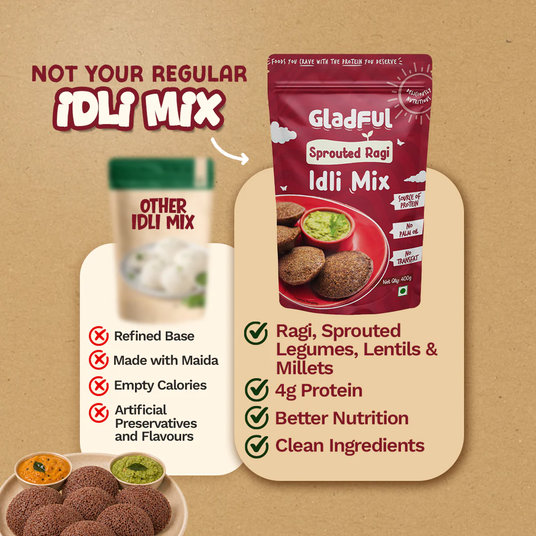 Ragi Instant Idli Mix - 400 gms - Image 4