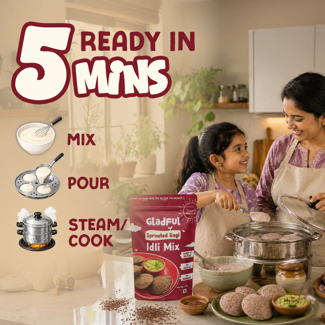 Ragi Instant Idli Mix - 400 gms - Image 7