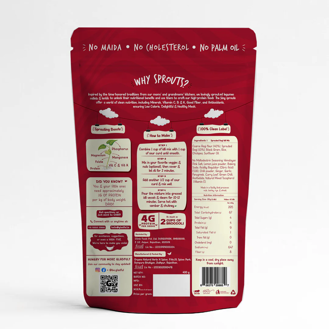 Ragi Instant Idli Mix - 400 gms - Image 9