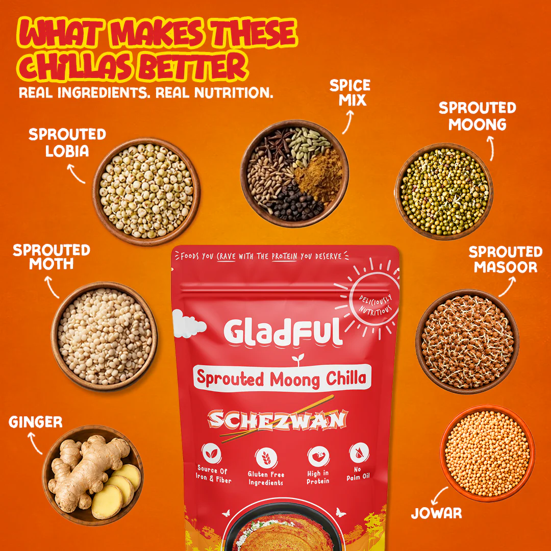 Schezwan Sprouted Moong Dal Chilla - 200gms - Image 5