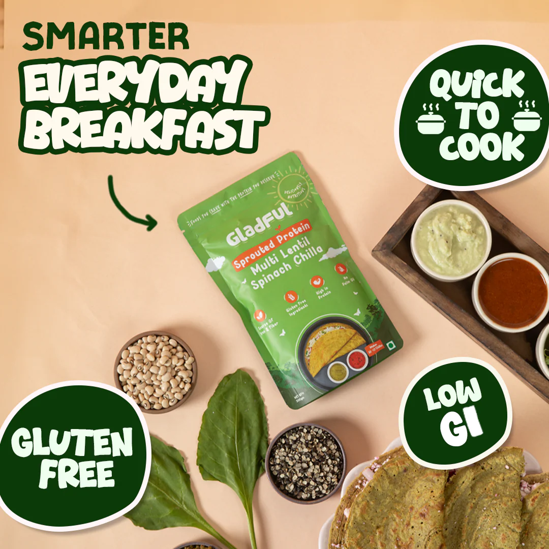Spinach Chilla with Sprouted Lentils Instant Mix - 200gms - Image 3