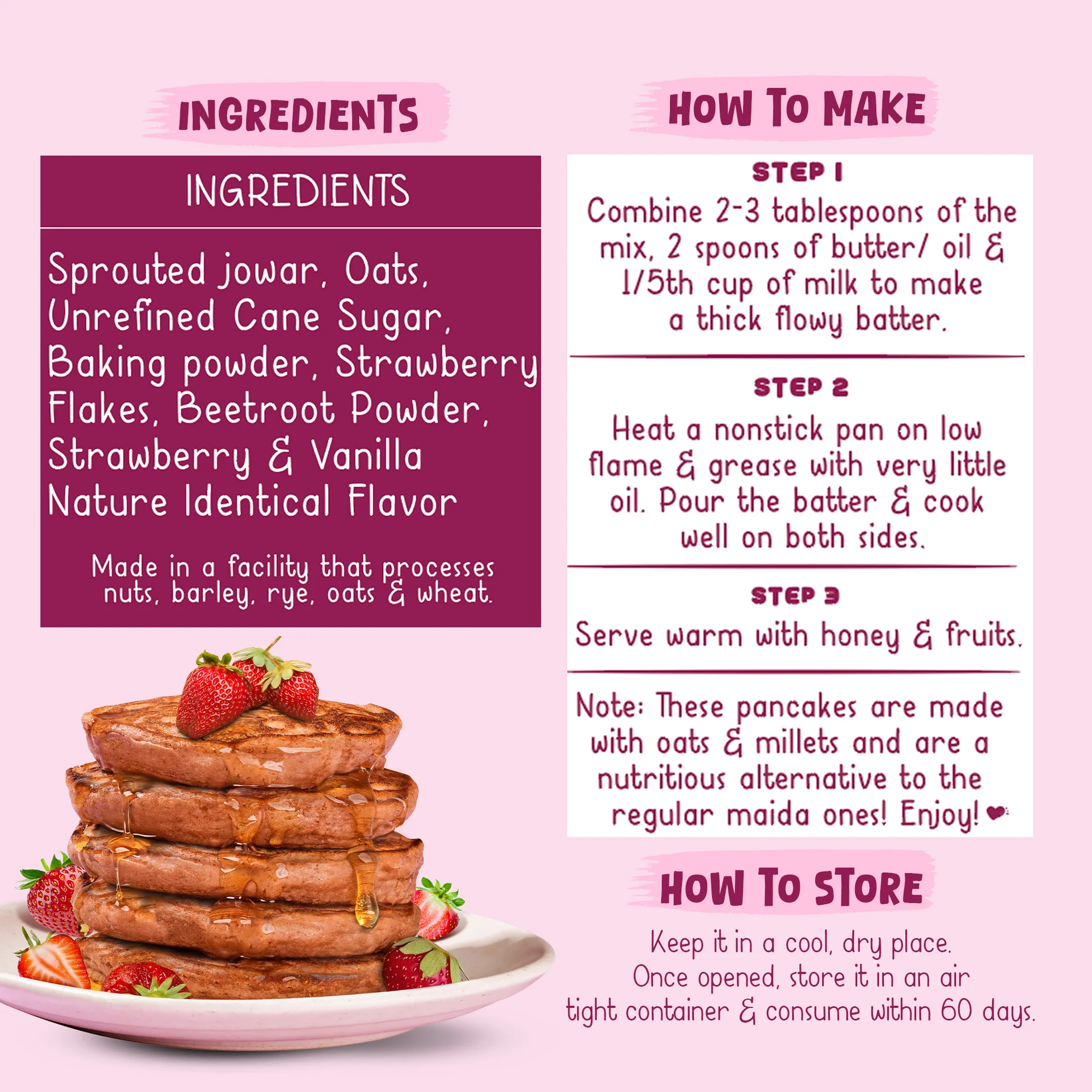 Gladful Strawberry Pancake & Blueberry Pancake - Pack Of 2*150gms - Image 4